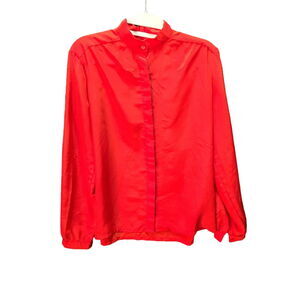 Country Sophisticates Womens Button Up Shirt Red Size 38" Long Sleeve
